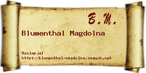 Blumenthal Magdolna névjegykártya